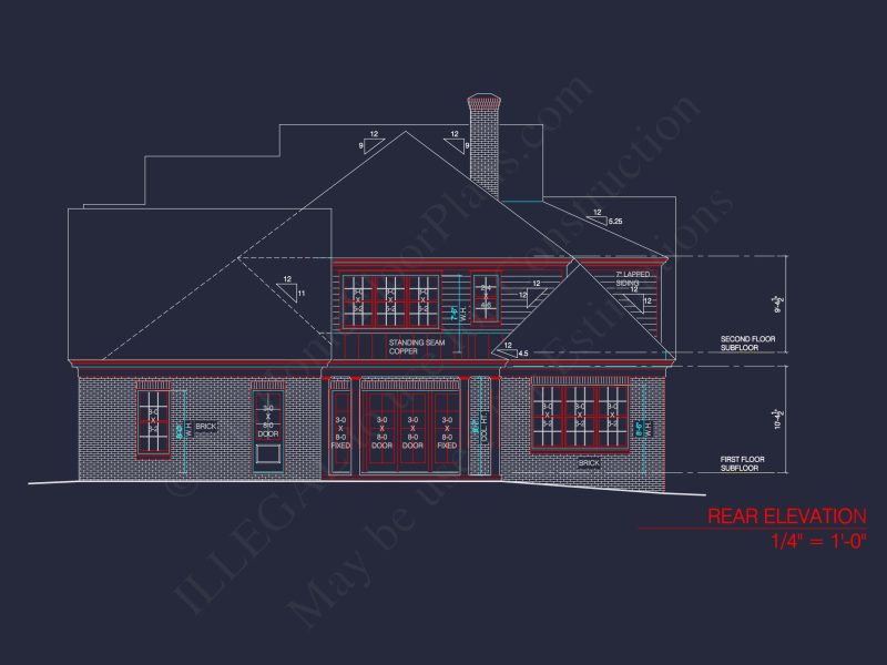 Elegant Georgian house Plan with Detailed Floor Designs