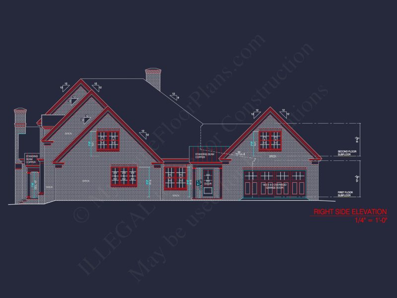 Elegant Georgian house Plan with Detailed Floor Designs