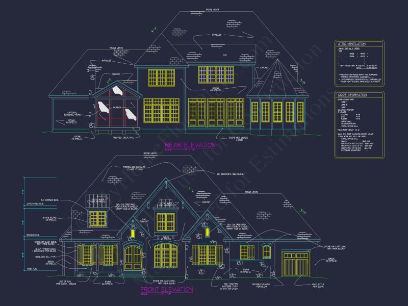 Elegant house Blueprint with 2.5 Story Floor Plan Designs