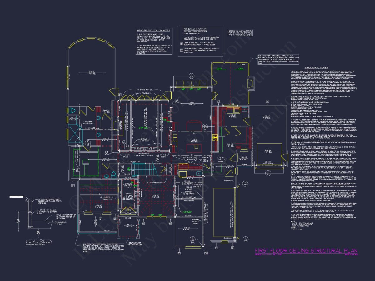 Elegant house Blueprint with 2.5 Story Floor Plan Designs