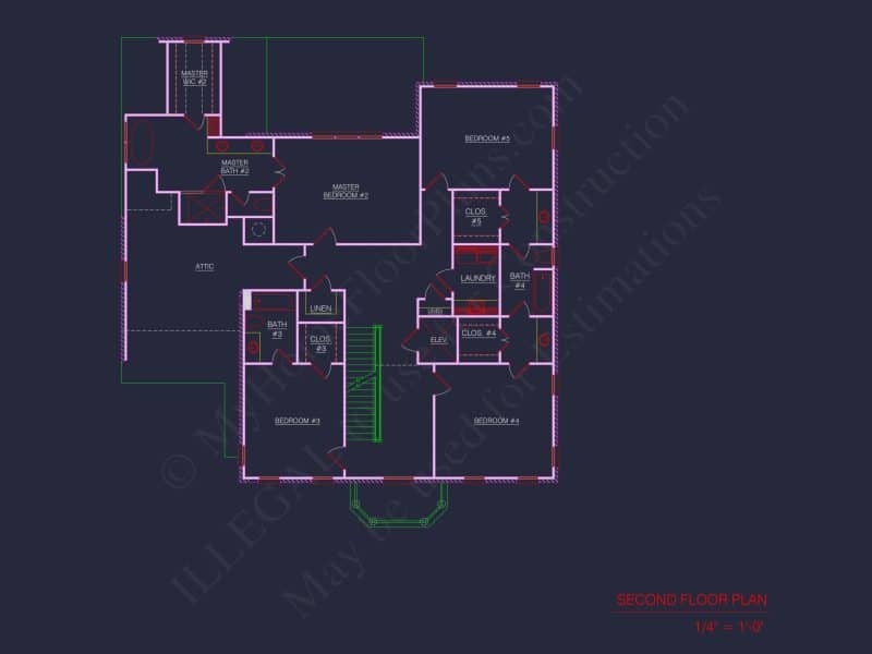 Elegant house Blueprint with 3.5 Floors & CAD Designs