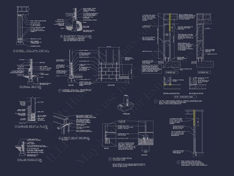Elegant house Blueprint with 3.5 Floors & CAD Designs