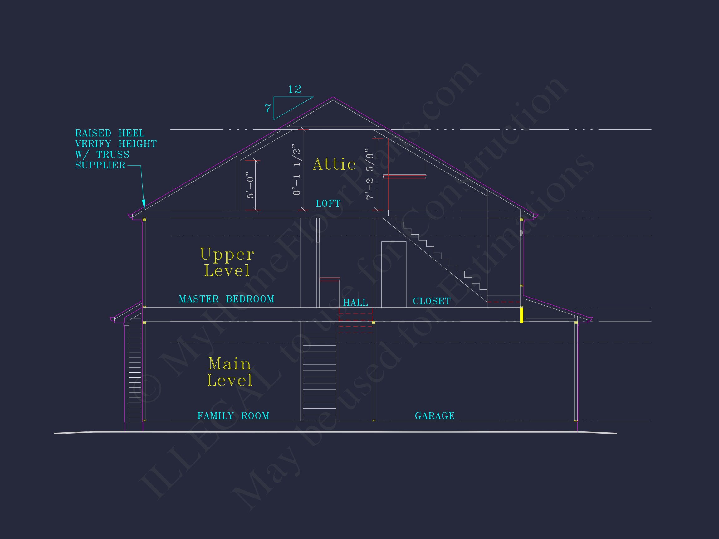Elegant house Blueprint with 4 Beds & 3 Baths – CAD Designs