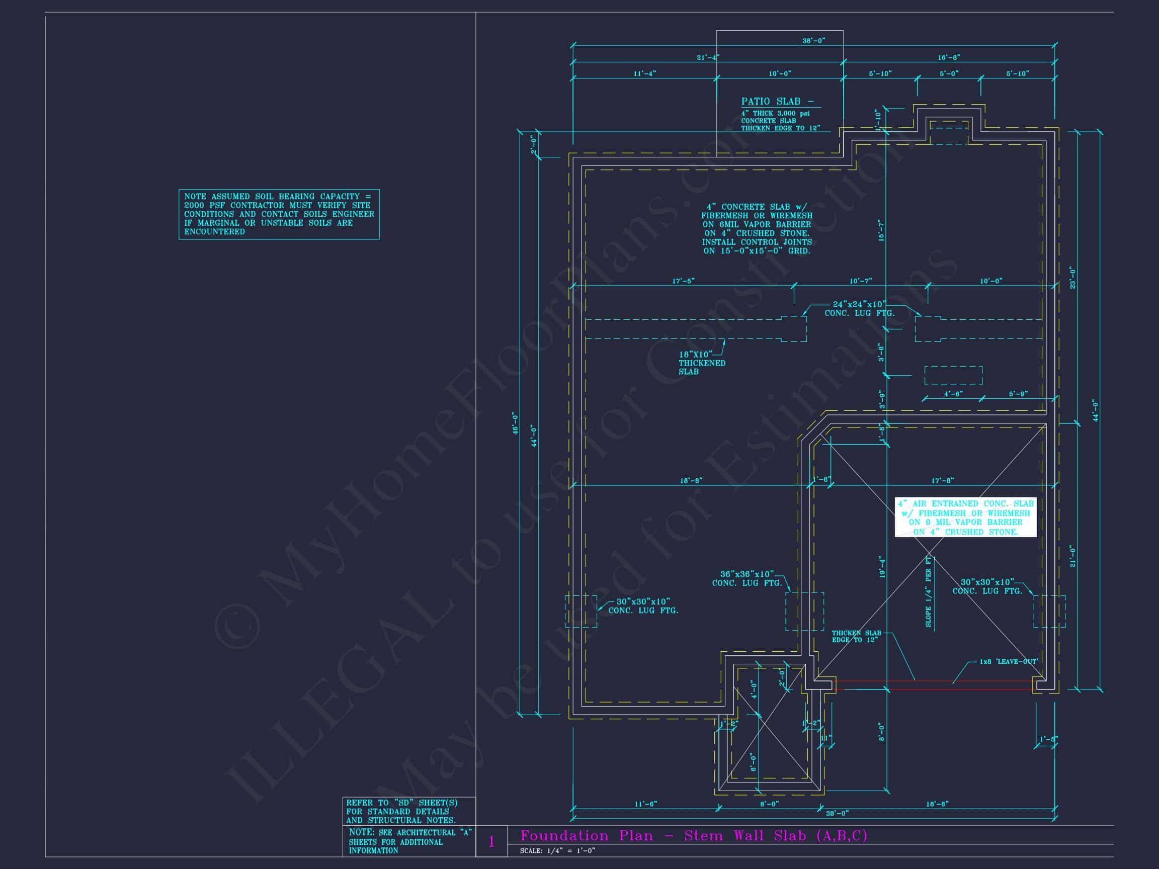 Elegant house Blueprint with 4 Beds & 3 Baths – CAD Designs