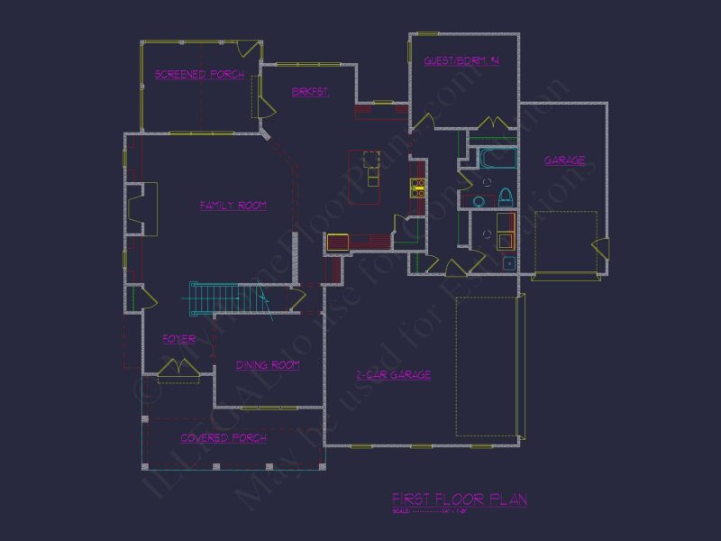 Elegant house Blueprint with Modern Floor Plan & CAD Designs