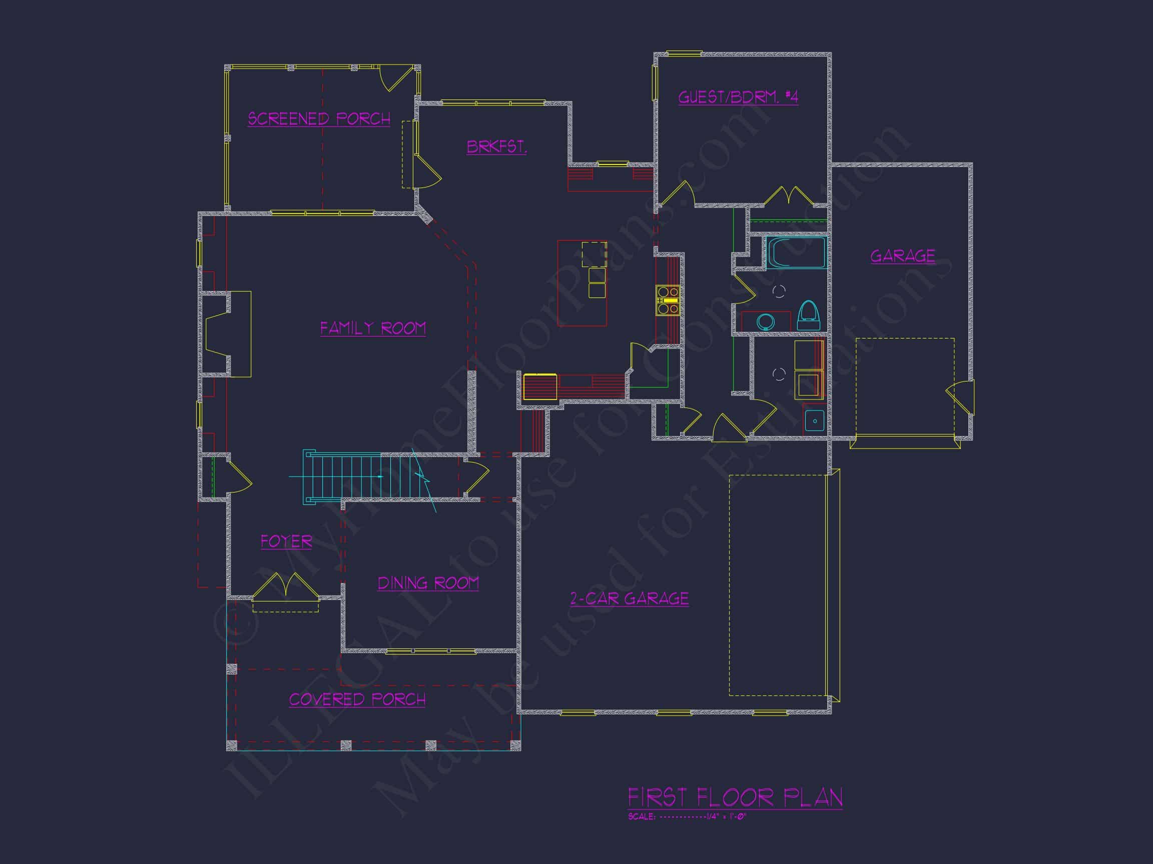 Elegant house Blueprint with Modern Floor Plan & CAD Designs