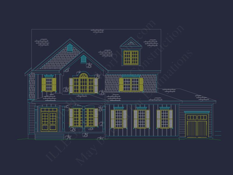 Elegant house Blueprint with Modern Floor Plan & CAD Designs