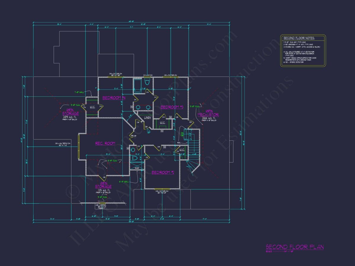 Elegant house Blueprint with Open Floor Plan and CAD Design