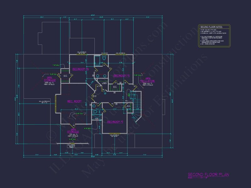 Elegant house Blueprint with Open Floor Plan and CAD Design