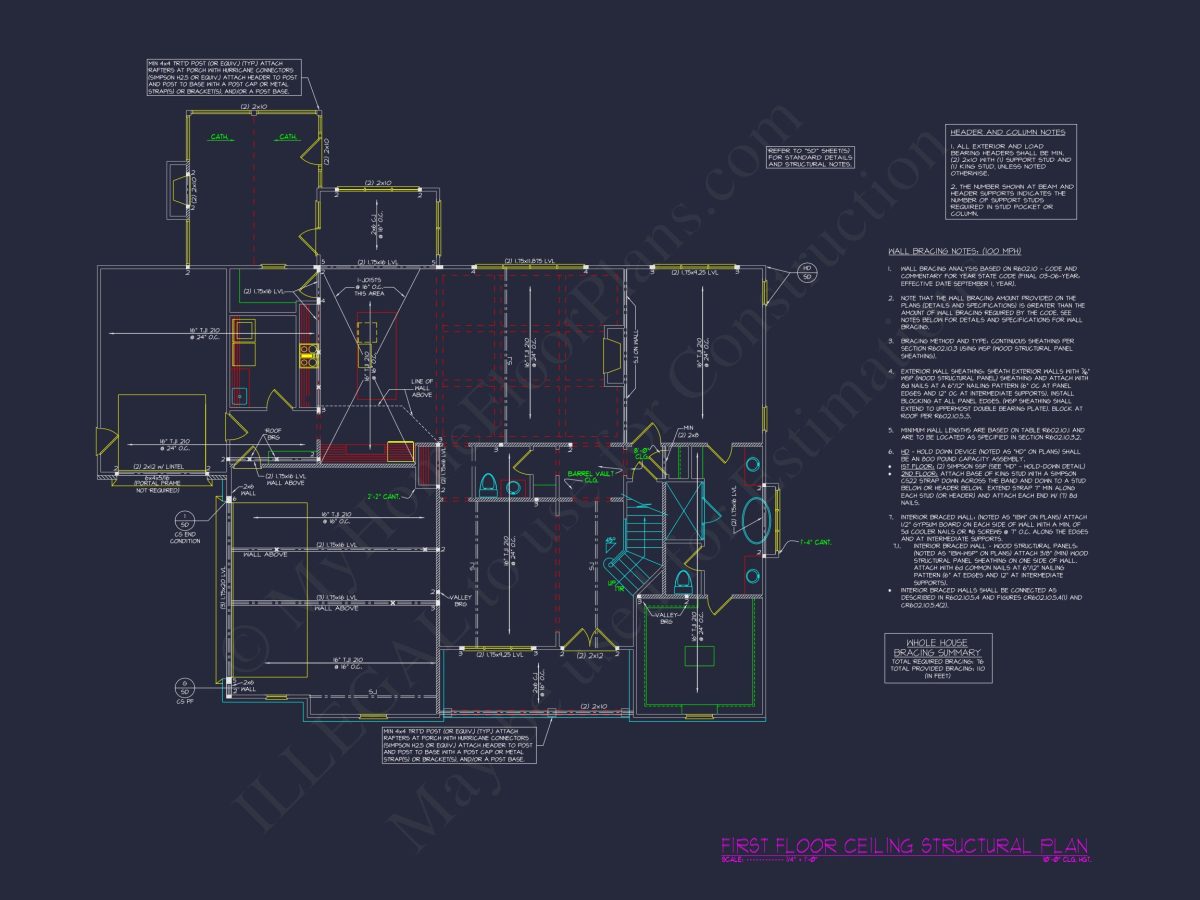 Elegant house Blueprint with Open Floor Plan and CAD Design