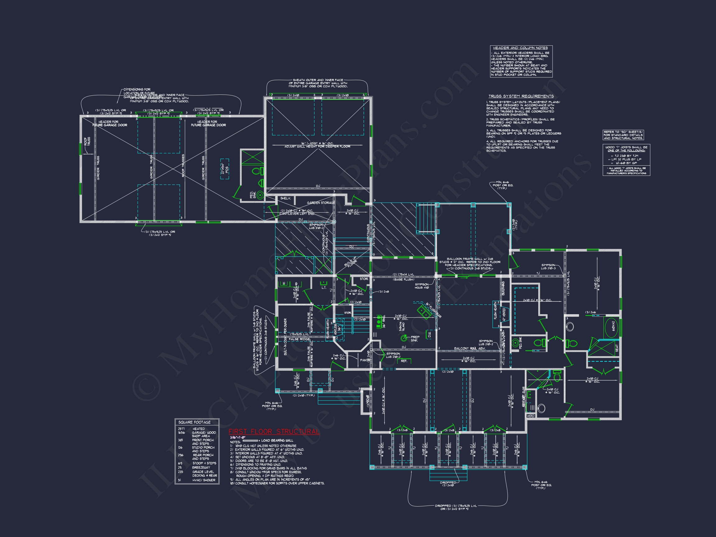 Elegant Home Blueprint with Spacious Floor Plan Designs