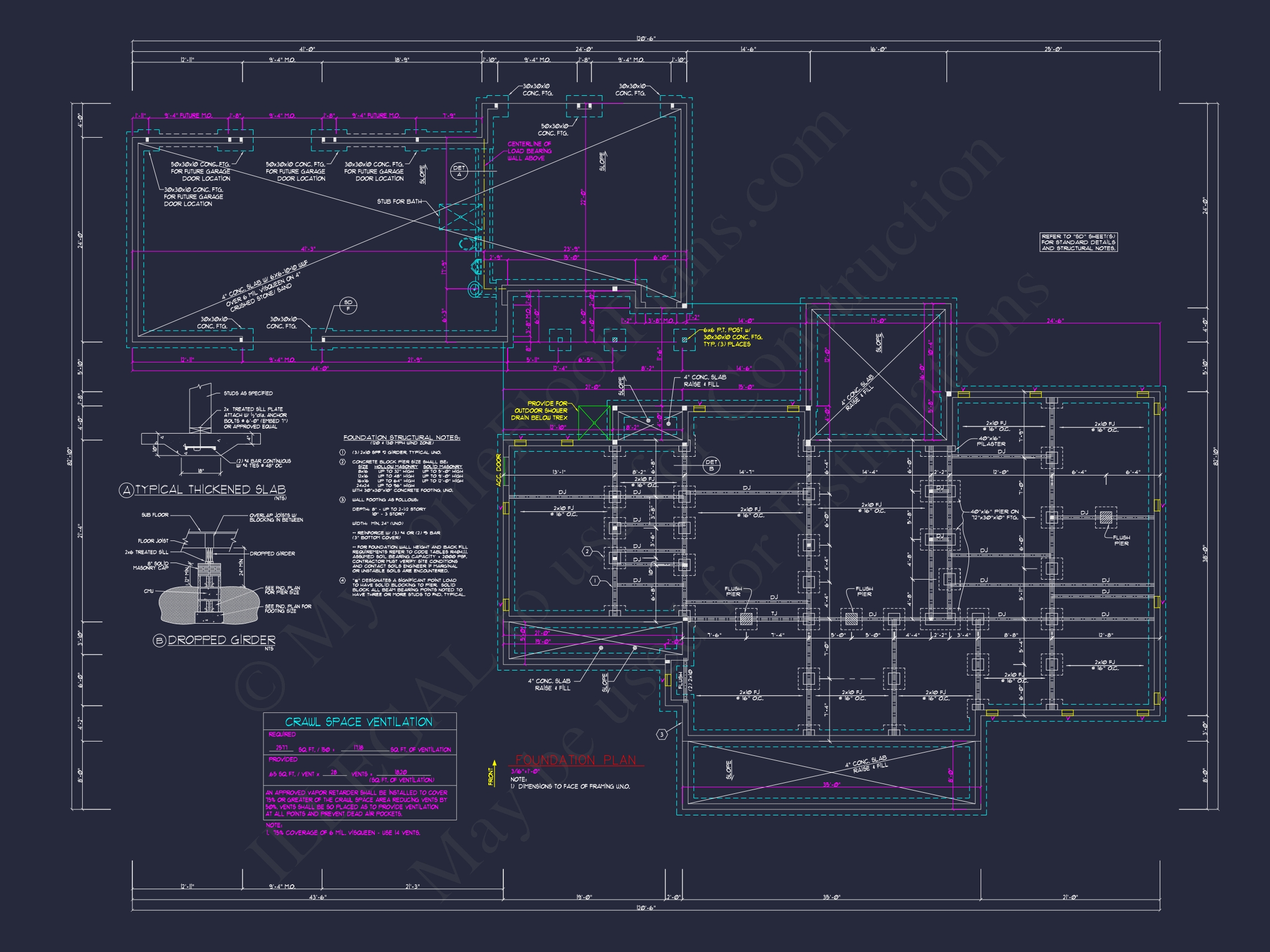 Elegant Home Blueprint with Spacious Floor Plan Designs