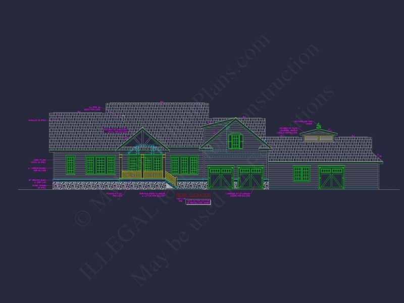 Elegant house Blueprint with Spacious Floor Plan Designs