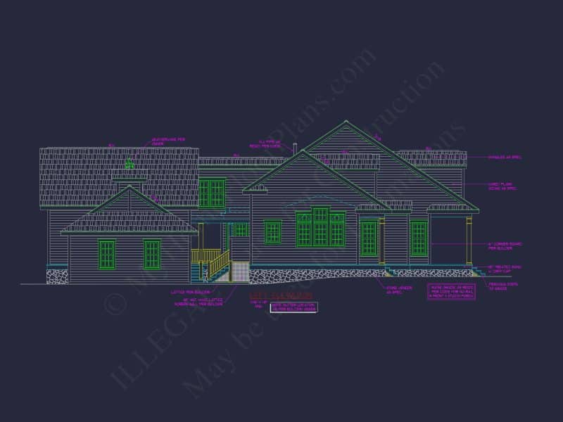 Elegant house Blueprint with Spacious Floor Plan Designs