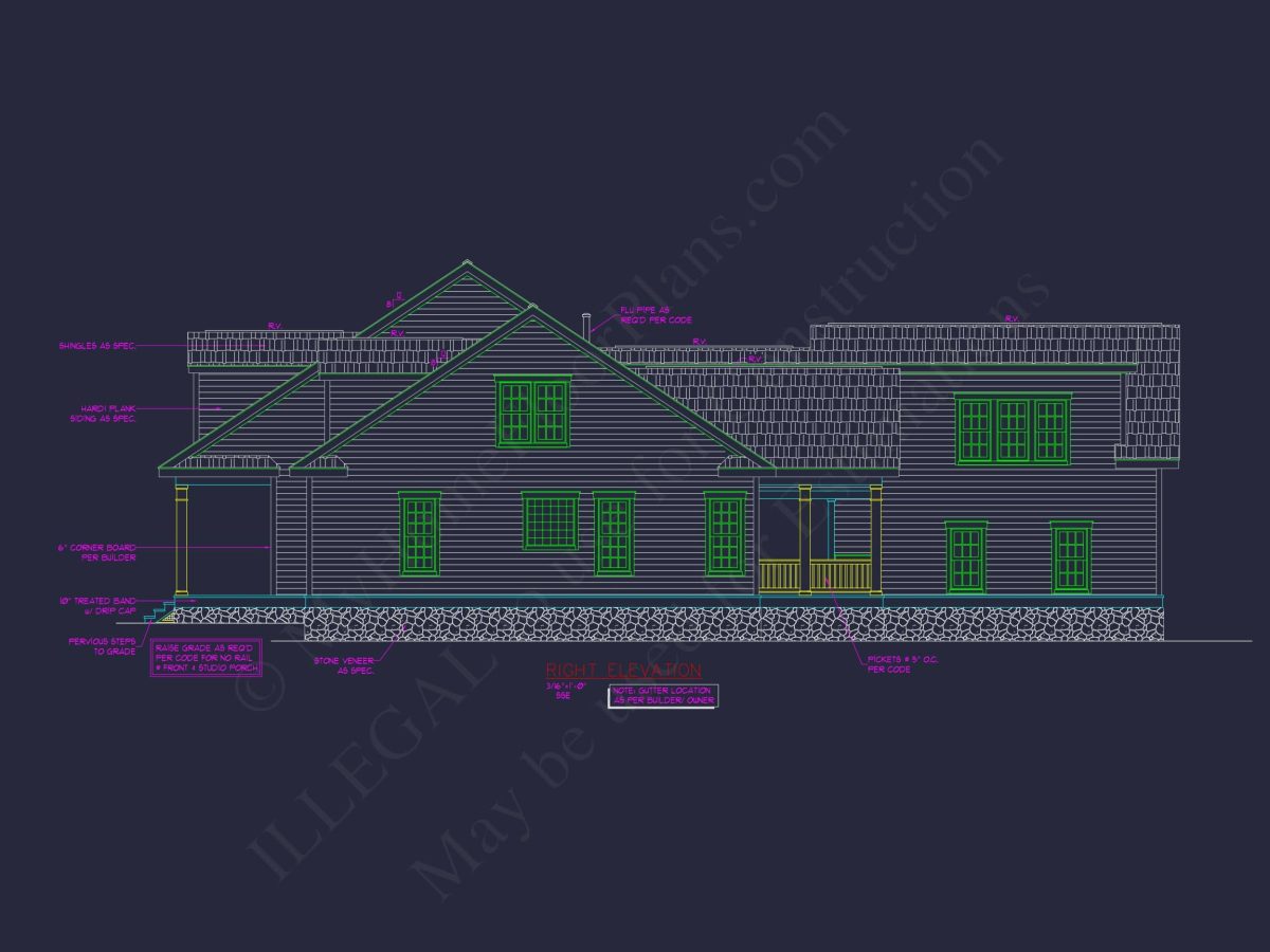 Elegant house Blueprint with Spacious Floor Plan Designs