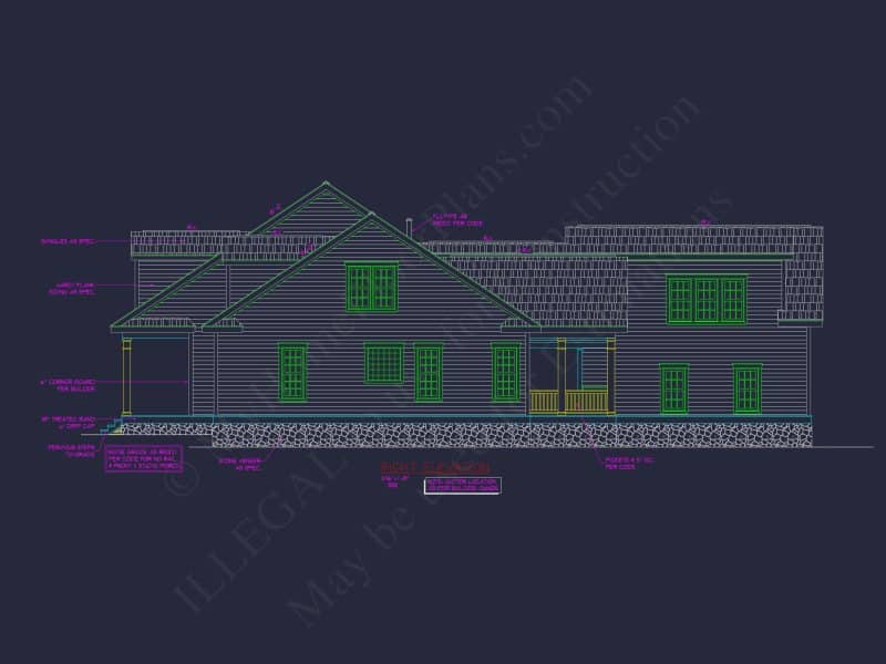 Elegant house Blueprint with Spacious Floor Plan Designs