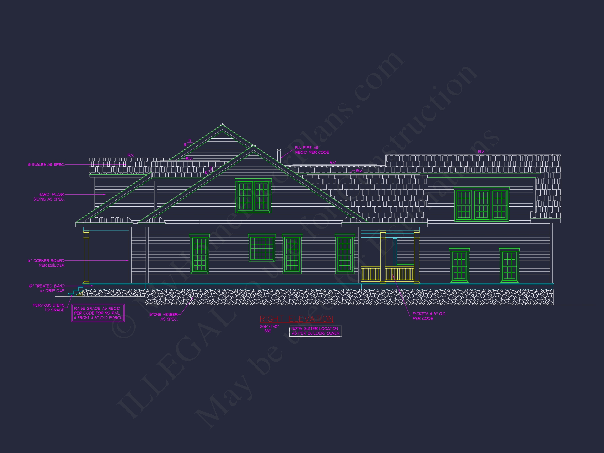 Elegant Home Blueprint with Spacious Floor Plan Designs