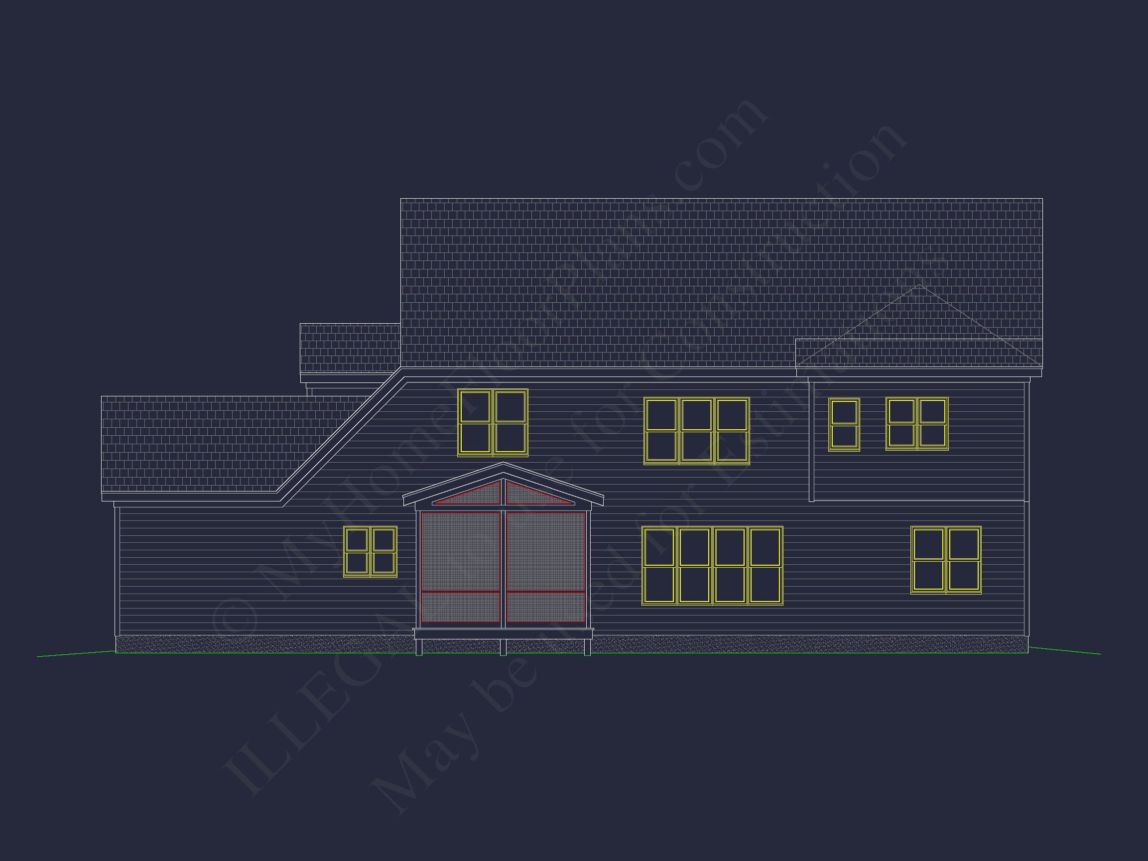 Elegant Home Blueprint – Floor Plan & CAD Architecture Design