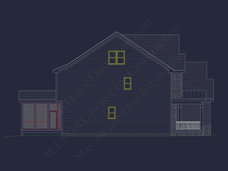 Elegant house Blueprint – Floor Plan & CAD Architecture Design