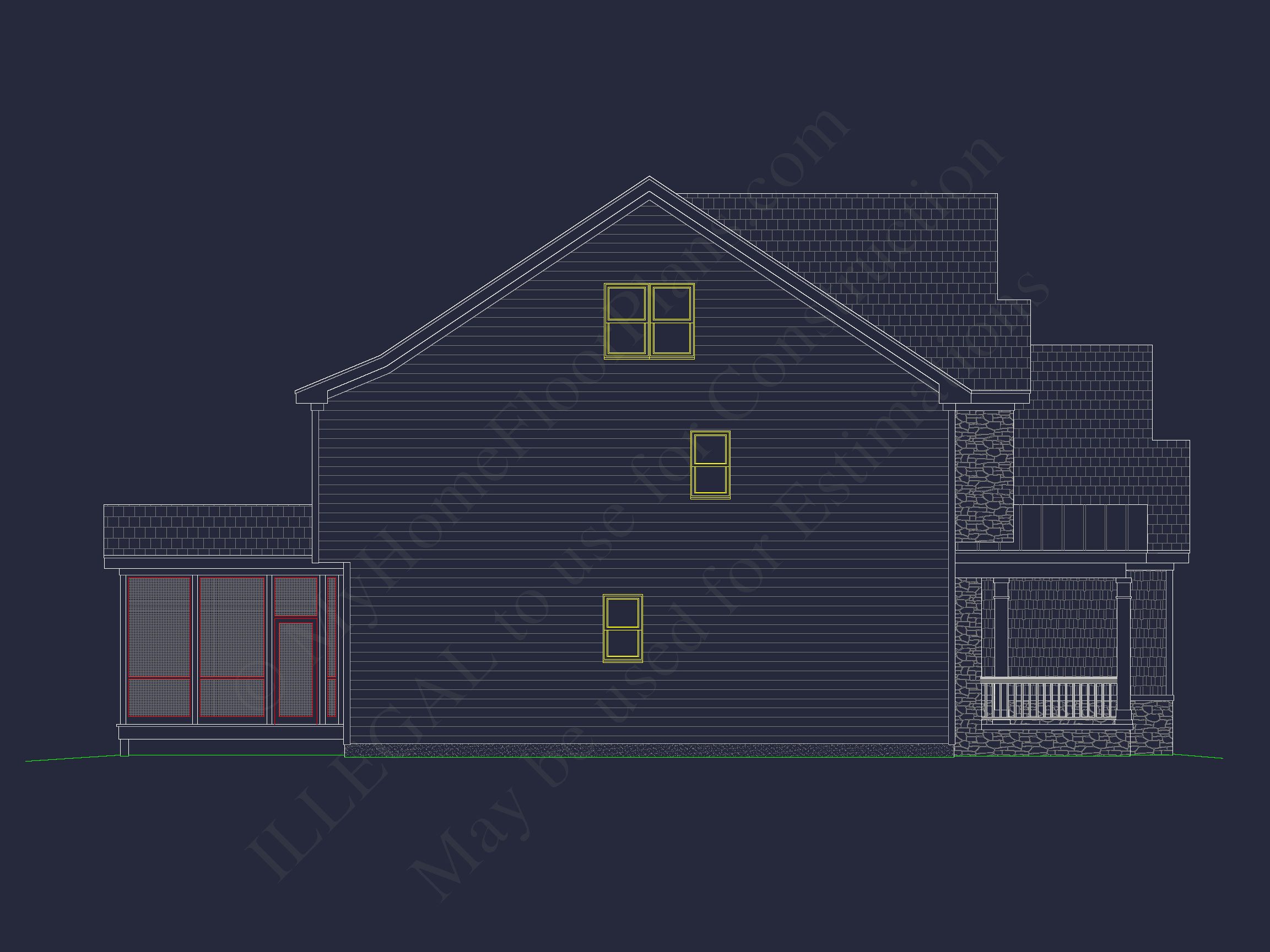 Elegant Home Blueprint – Floor Plan & CAD Architecture Design