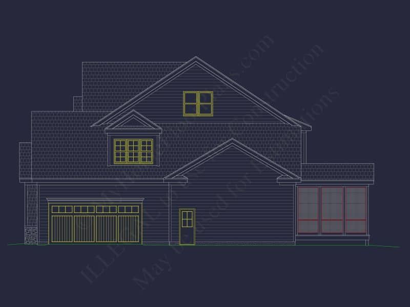 Elegant house Blueprint – Floor Plan & CAD Architecture Design