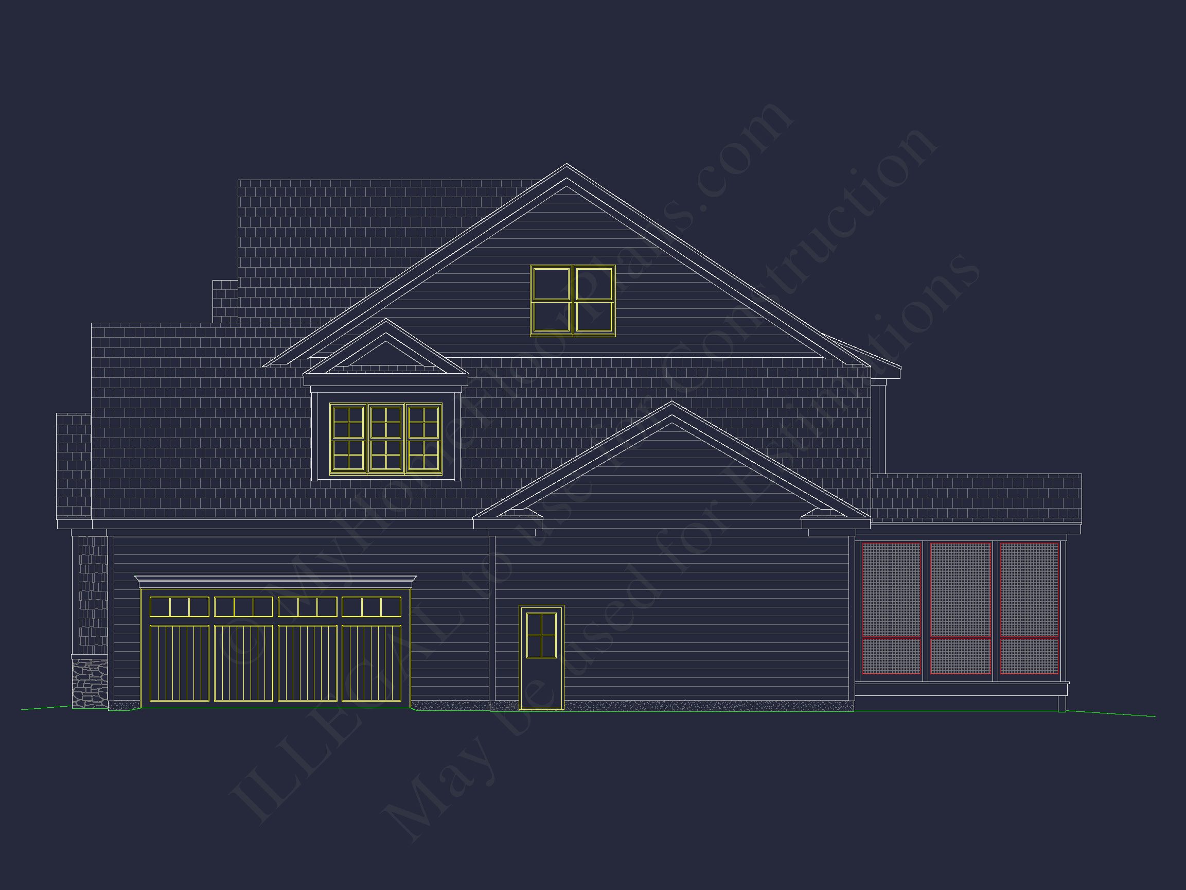 Elegant Home Blueprint – Floor Plan & CAD Architecture Design