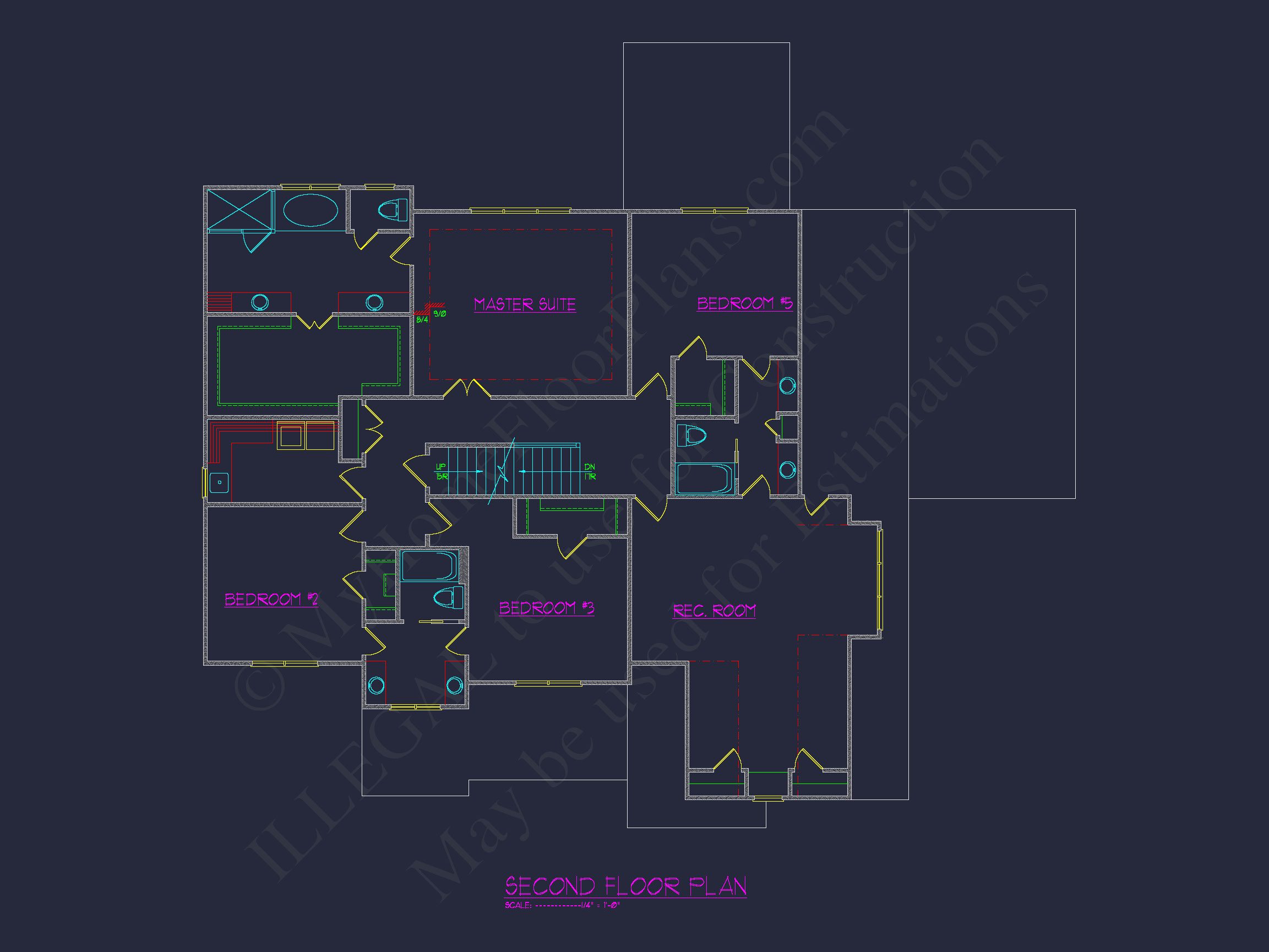 Elegant Home Blueprint – Floor Plan & CAD Architecture Design