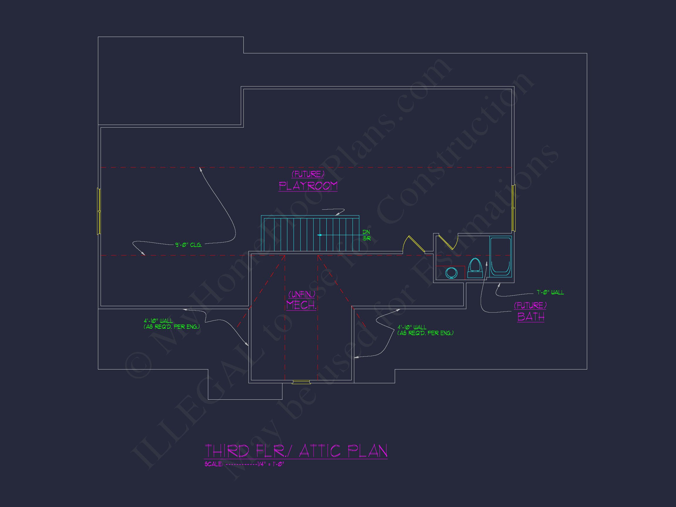 Elegant Home Blueprint – Floor Plan & CAD Architecture Design