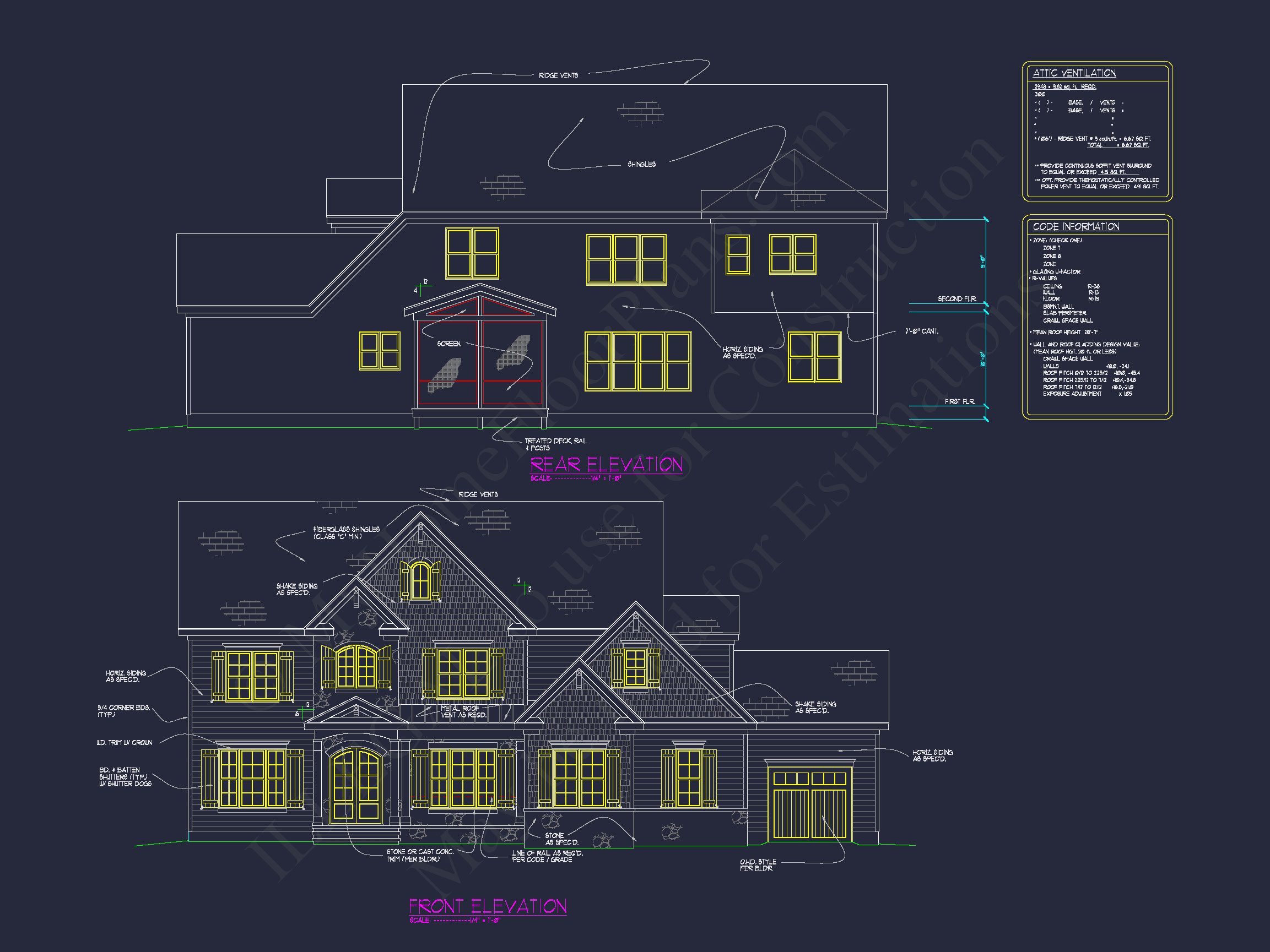 Elegant Home Blueprint – Floor Plan & CAD Architecture Design