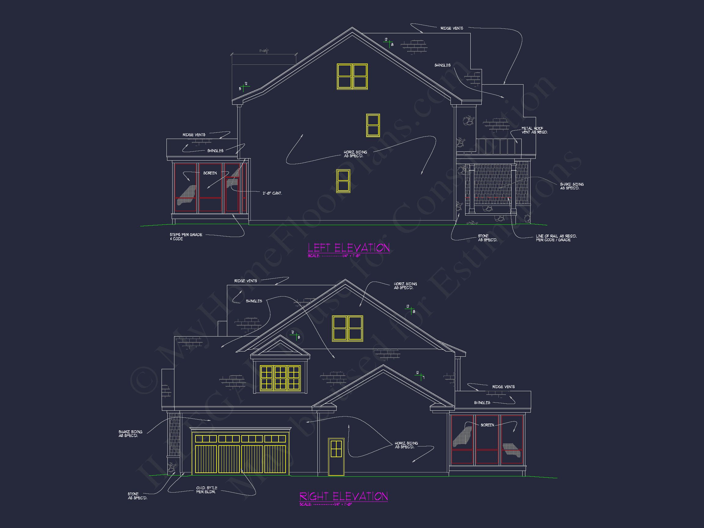 Elegant Home Blueprint – Floor Plan & CAD Architecture Design