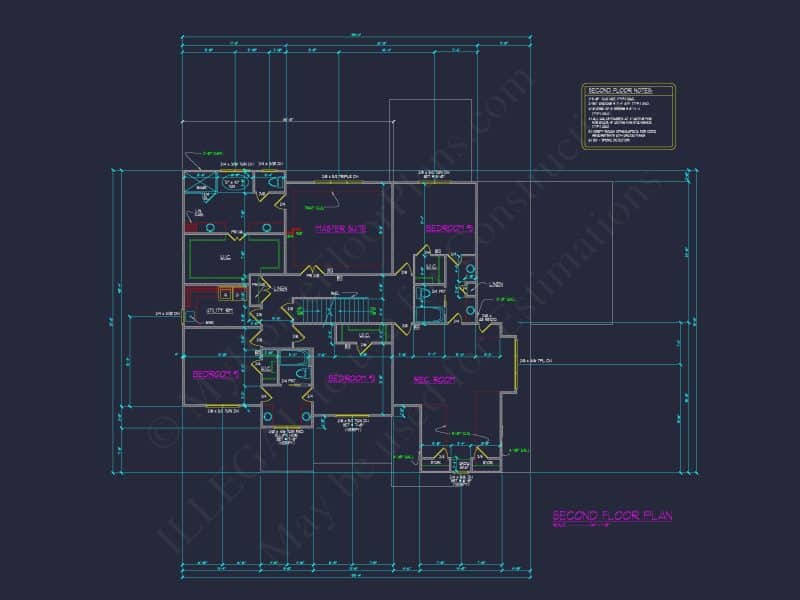 Elegant house Blueprint – Floor Plan & CAD Architecture Design