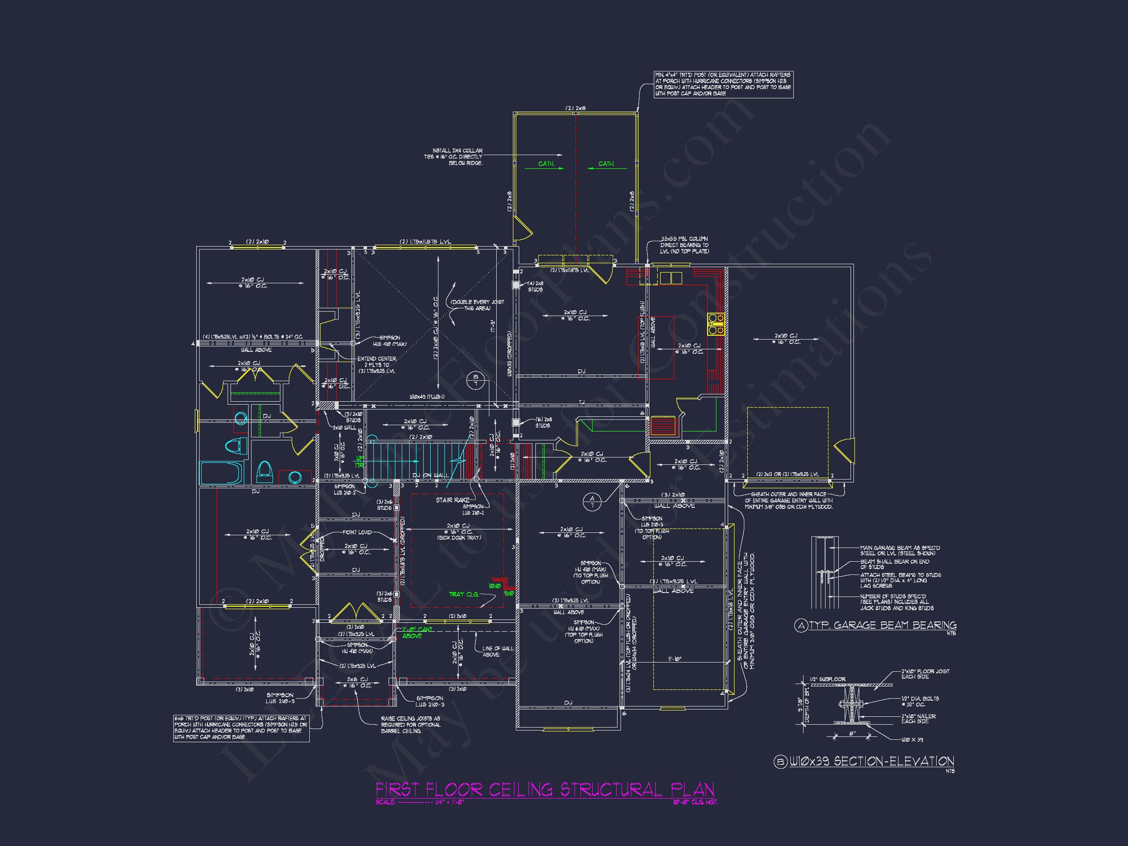 Elegant Home Blueprint – Floor Plan & CAD Architecture Design