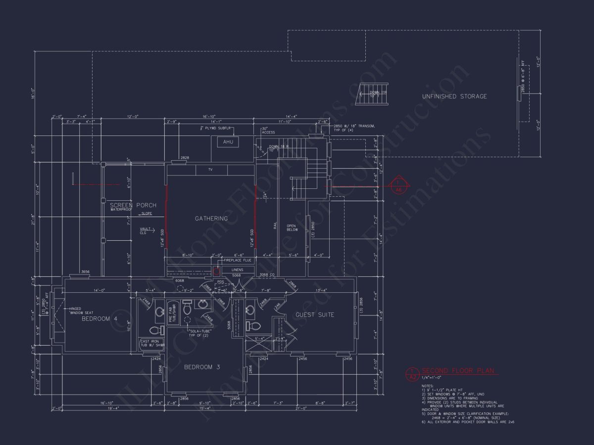 Elegant house CAD Plans with 4 Bedrooms & Craftsman Style Design