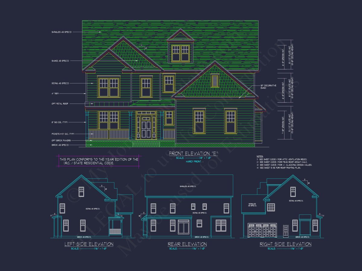 Elegant house Design: CAD Blueprint for Multi-Level Living