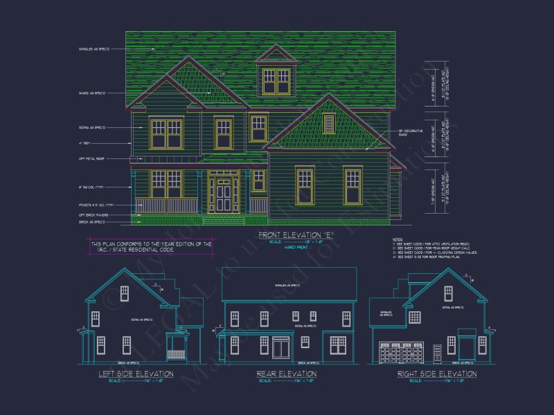 Elegant house Design: CAD Blueprint for Multi-Level Living