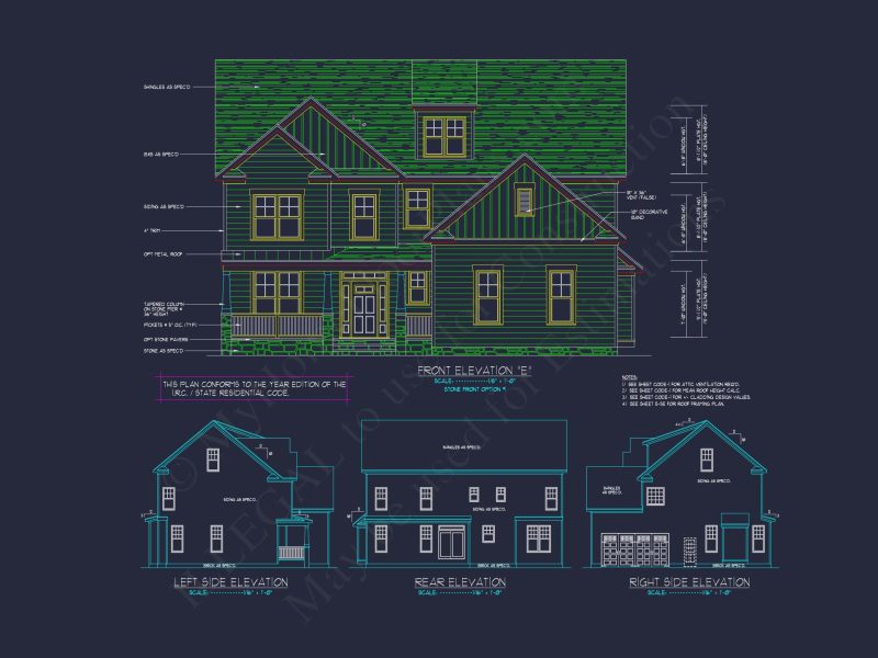 Elegant house Design: CAD Blueprint for Multi-Level Living