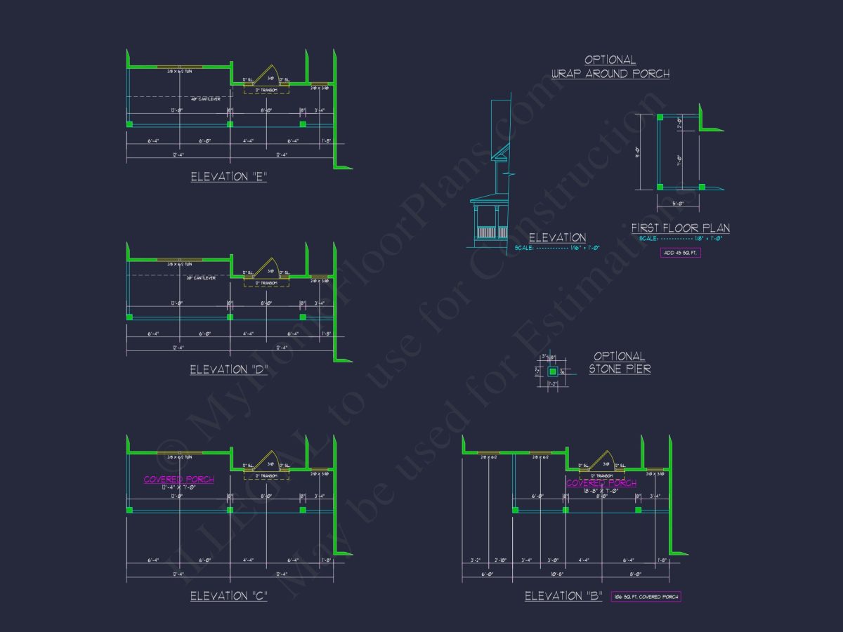Elegant house Design: CAD Blueprint for Multi-Level Living