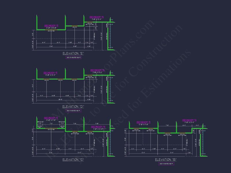 Elegant house Design: CAD Blueprint for Multi-Level Living