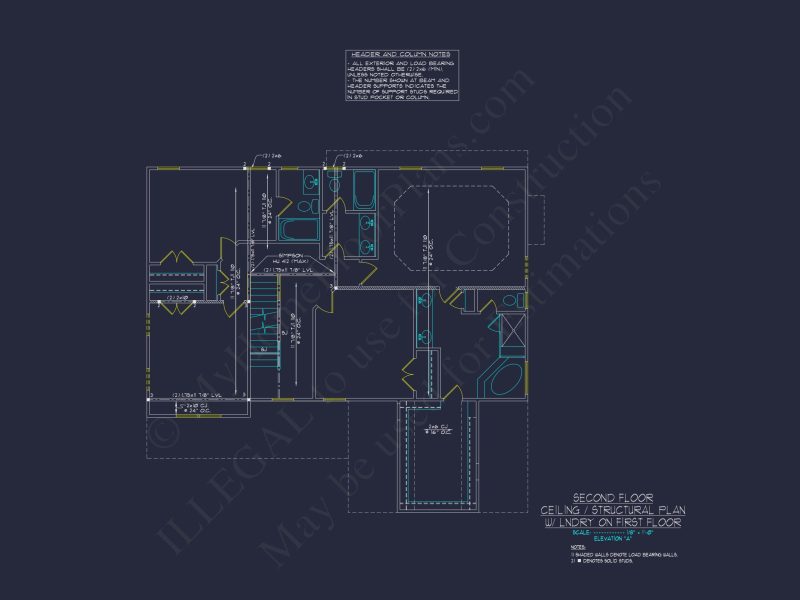 Elegant house Design: CAD Blueprint for Multi-Level Living