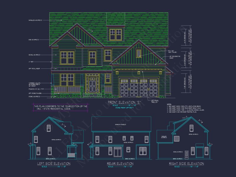 Elegant house Design: CAD Blueprint for Multi-Level Living
