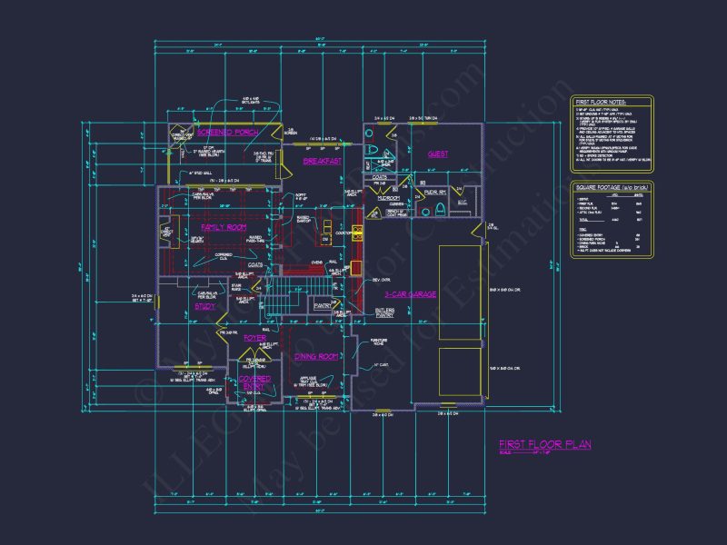 Elegant house Design: CAD Floor Plan and Architecture Blueprint