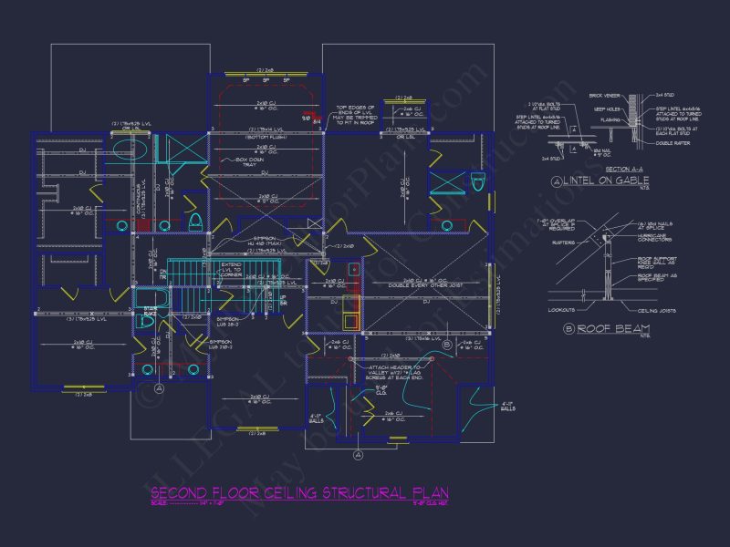 Elegant house Design: CAD Floor Plan and Architecture Blueprint