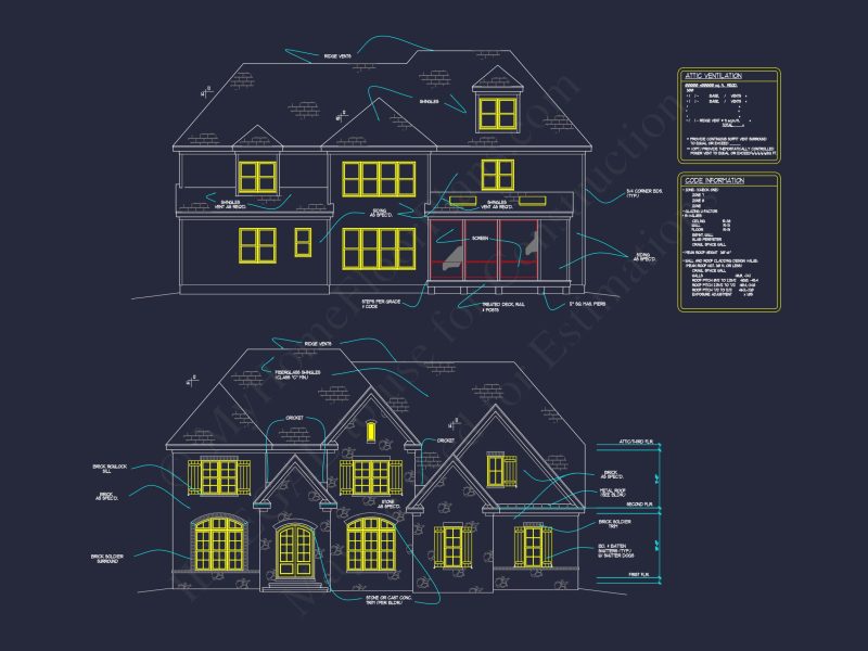 Elegant house Design: CAD Floor Plan and Architecture Blueprint