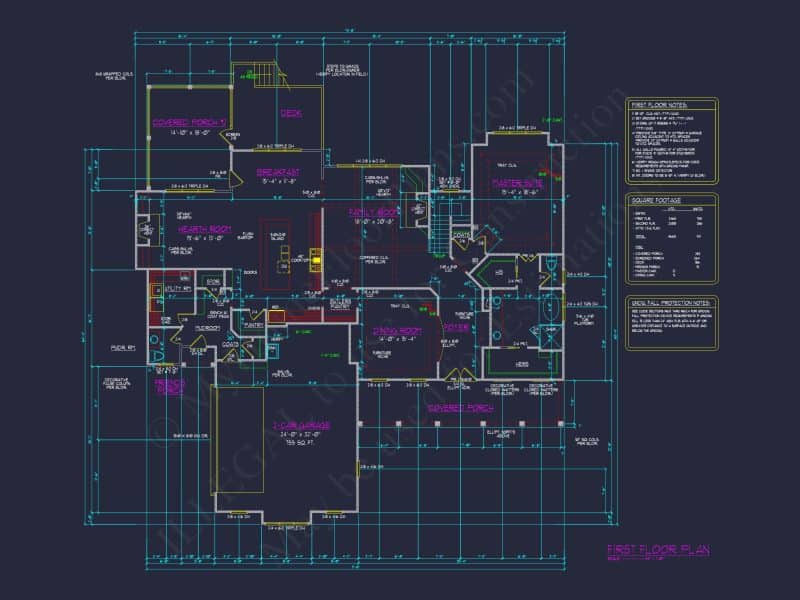 Elegant house Design Featuring CAD Floor Plans and Blueprints