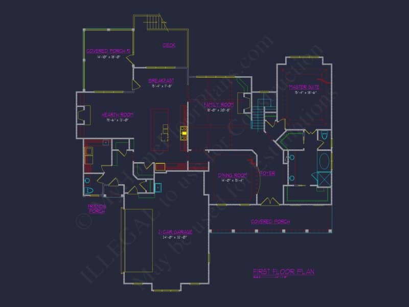 Elegant house Design Featuring CAD Floor Plans and Blueprints