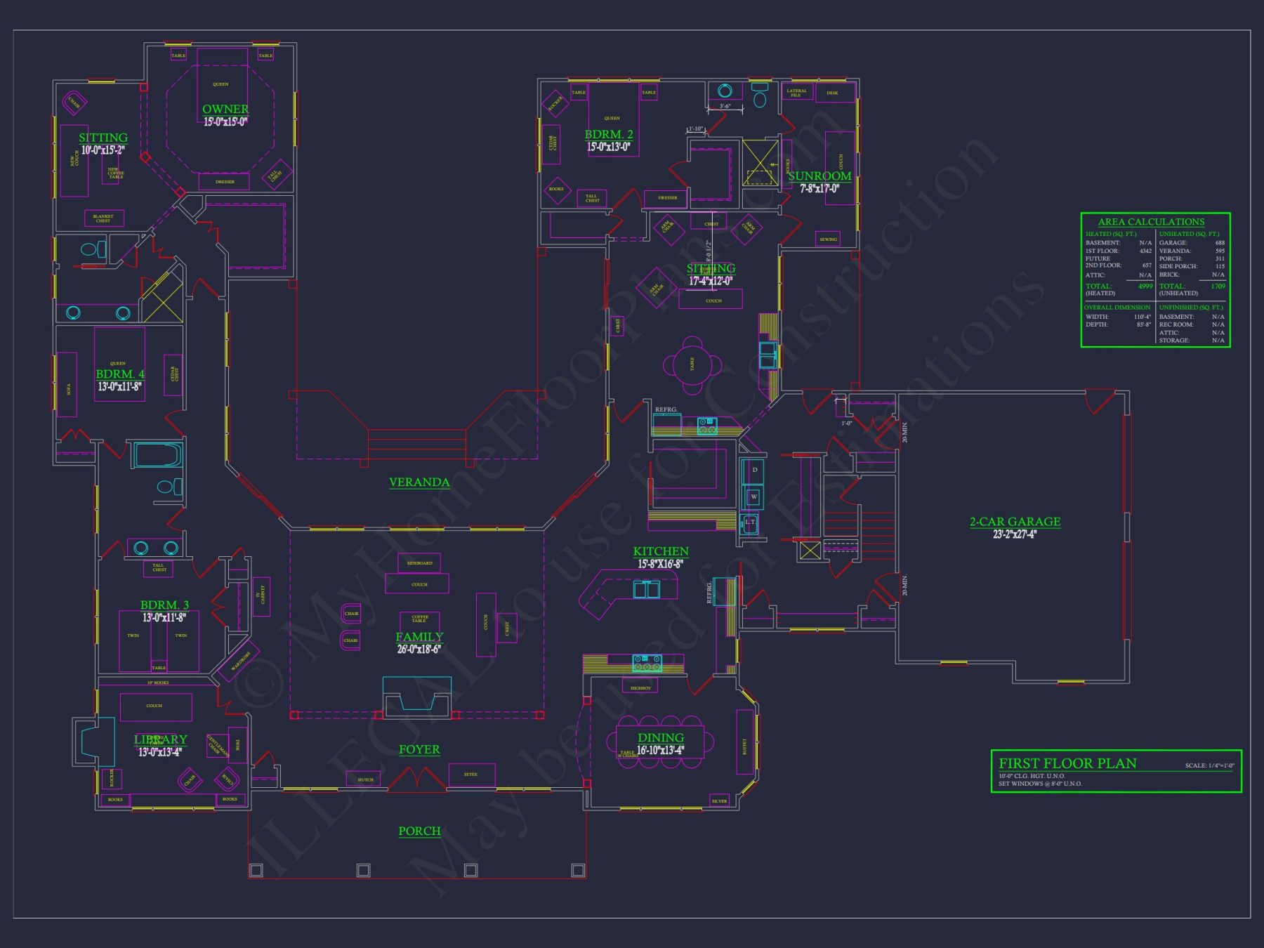 Elegant house Design: Premium Floor Plan with CAD Blueprint