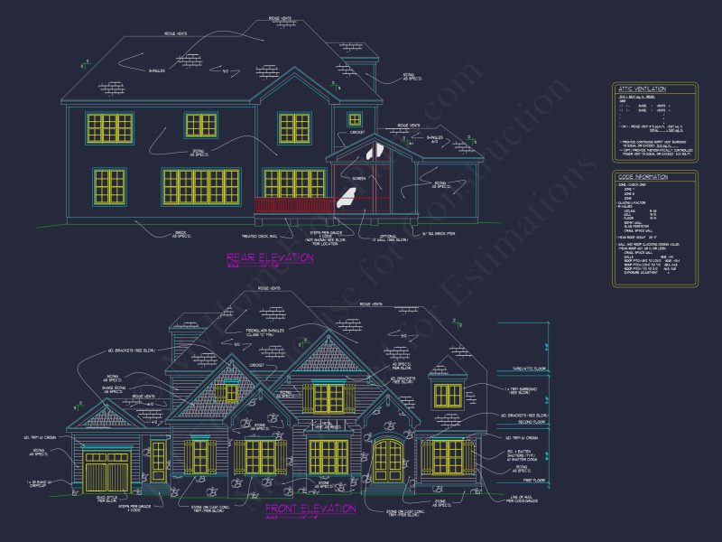 Elegant house Design with CAD Blueprint and Floor Plan Features
