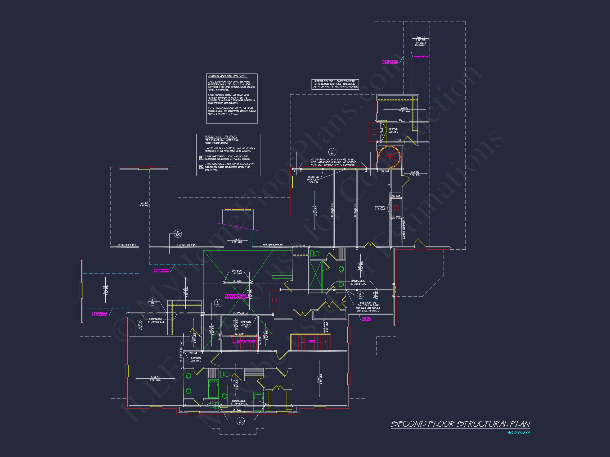 Elegant house Design with CAD Floor Plans and Architecture Blueprints