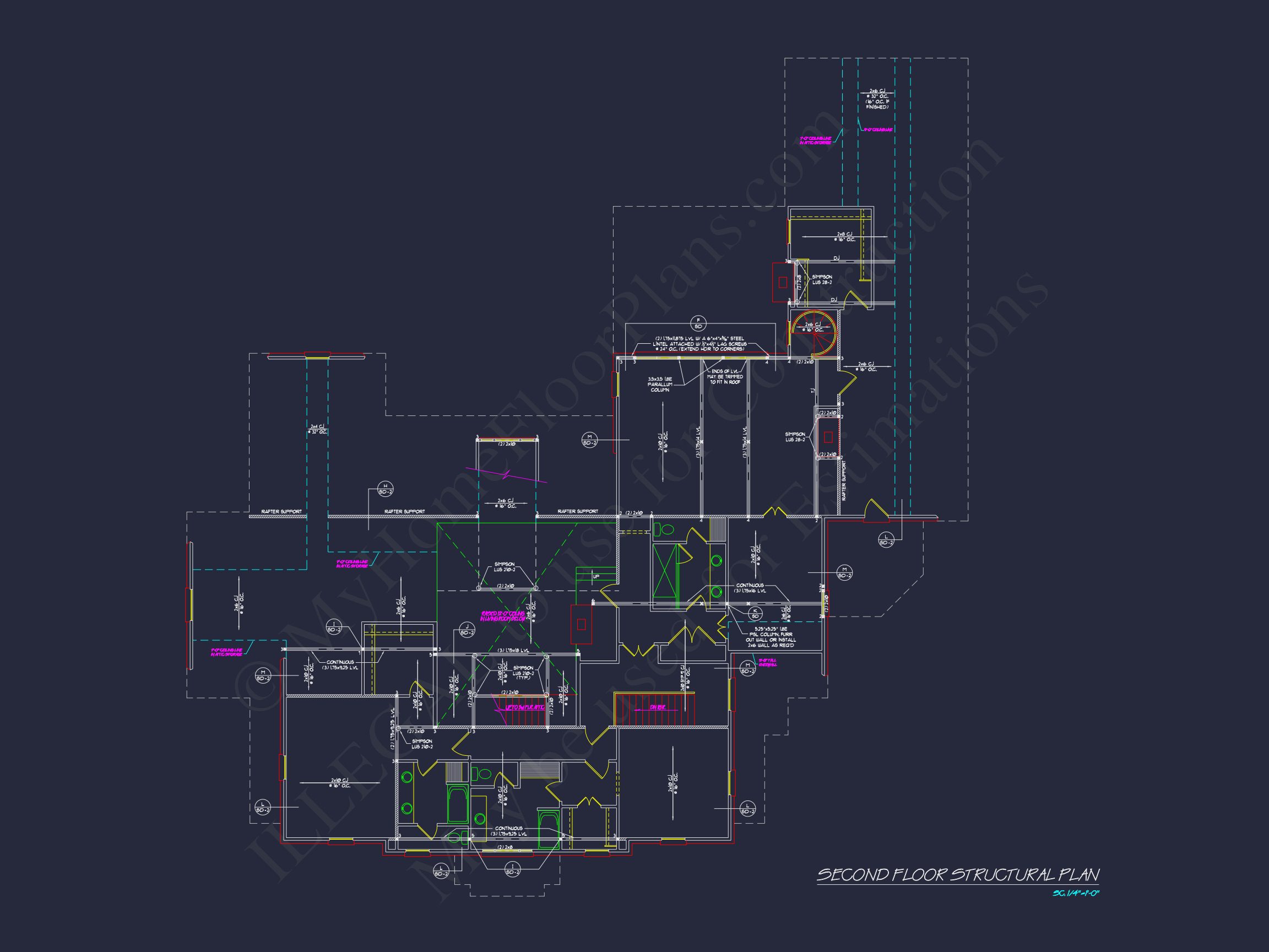 Elegant house Design with CAD Floor Plans and Architecture Blueprints