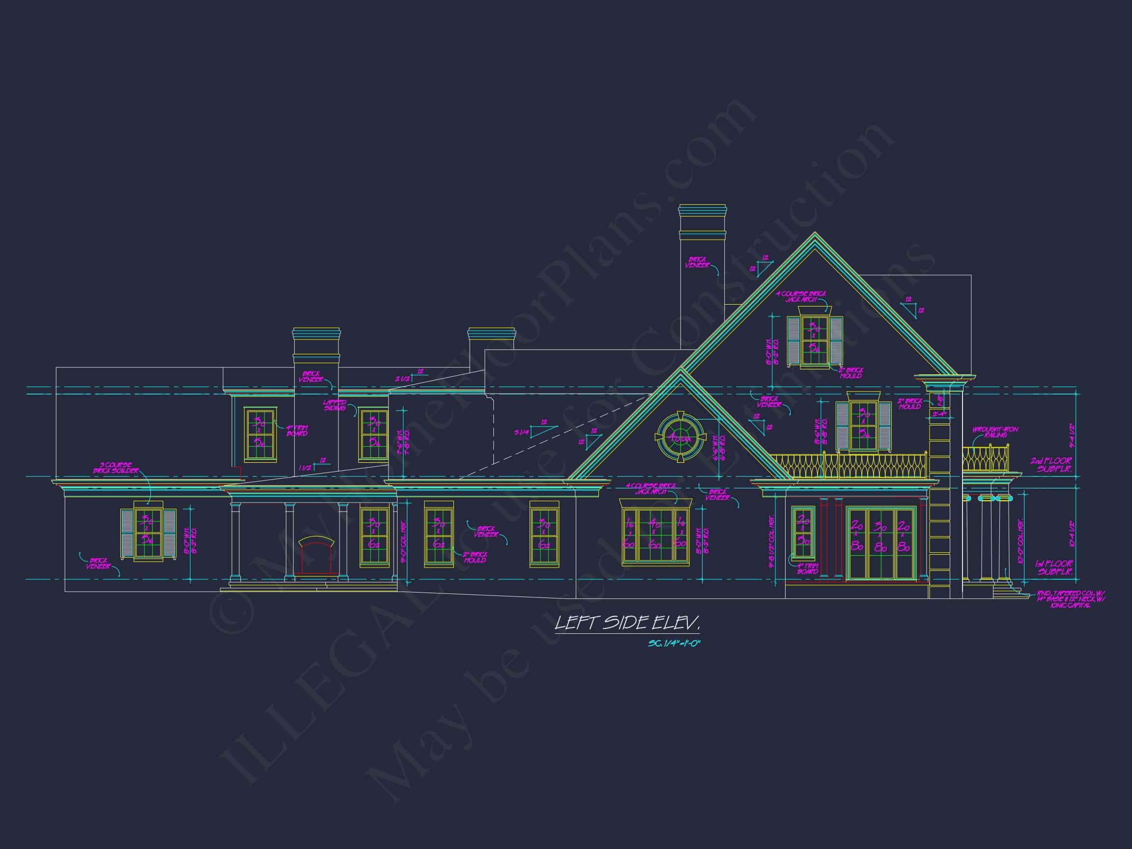 Elegant house Design with CAD Floor Plans and Architecture Blueprints